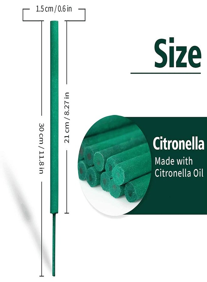 SCENTORINI Citronella Incense Sticks, Thick Citronella, Lemongrass Incense Sticks, for Outdoor Garden Patio Camping, 12 PCS - Image 3
